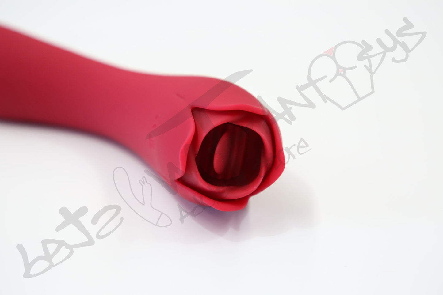 Double pleasure flickering rose vibrator